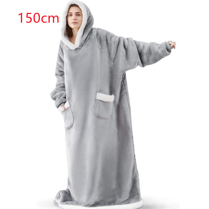 Winter TV Hoodie Blanket Winter Warm Home Clothes Women Men Oversized Pullover With Pockets - taylorkinfo