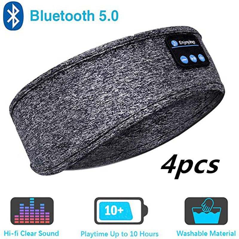 Wireless Bluetooth Sleeping Headphones Headband Thin Soft Elastic Comfortable Music Ear Phones Eye Mask For Side Sleeper Sports - taylorkinfo