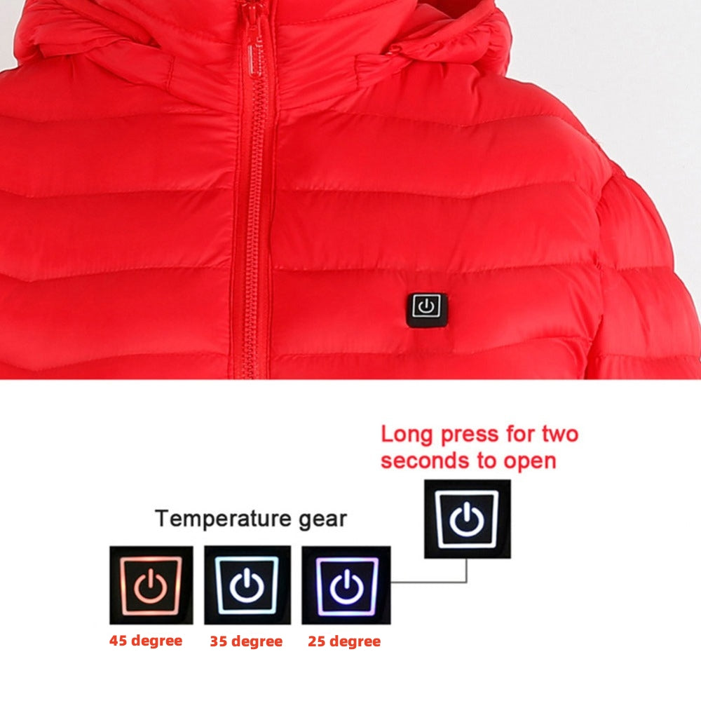 New Heated Jacket Coat USB Electric Jacket Cotton Coat Heater Thermal Clothing Heating Vest Men's Clothes Winter - taylorkinfo