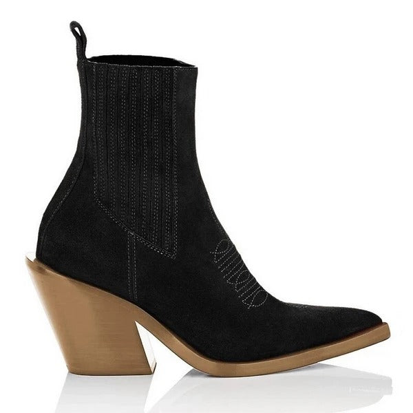 Pointed toe ankle boots