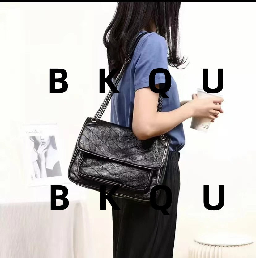 2023 BKQU classic original luxury women&#39;s bag fashion trend single shoulder camera bag leather designer