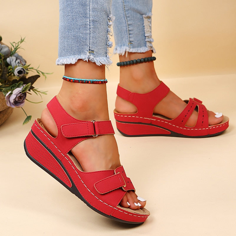 2023 New Sandals Shoes Women Soft Women&#39;s Sandals Slip On Open Toe Walking Shoes Slipper Party Footwear Female Zapatillas Muje