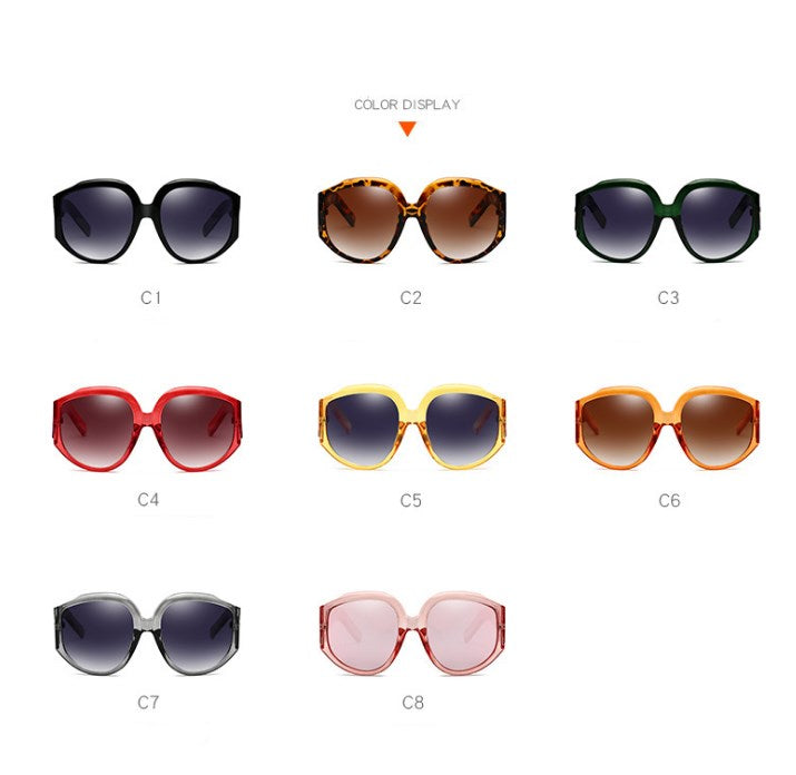 Oversize Women Round Sun Glasses