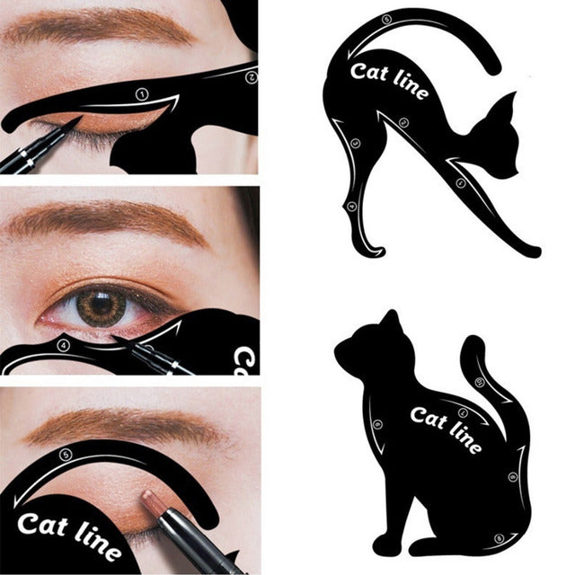 Eye shadow eyeliner makeup tool cat eye card