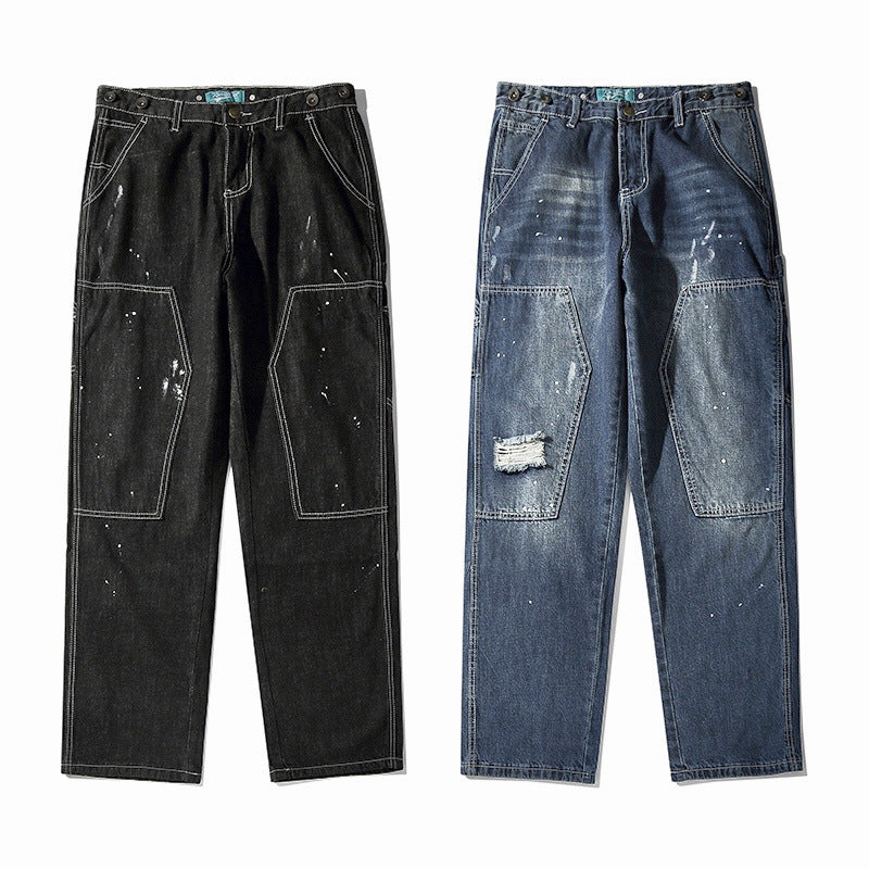 Men's washed jeans