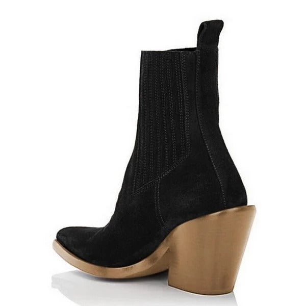 Pointed toe ankle boots