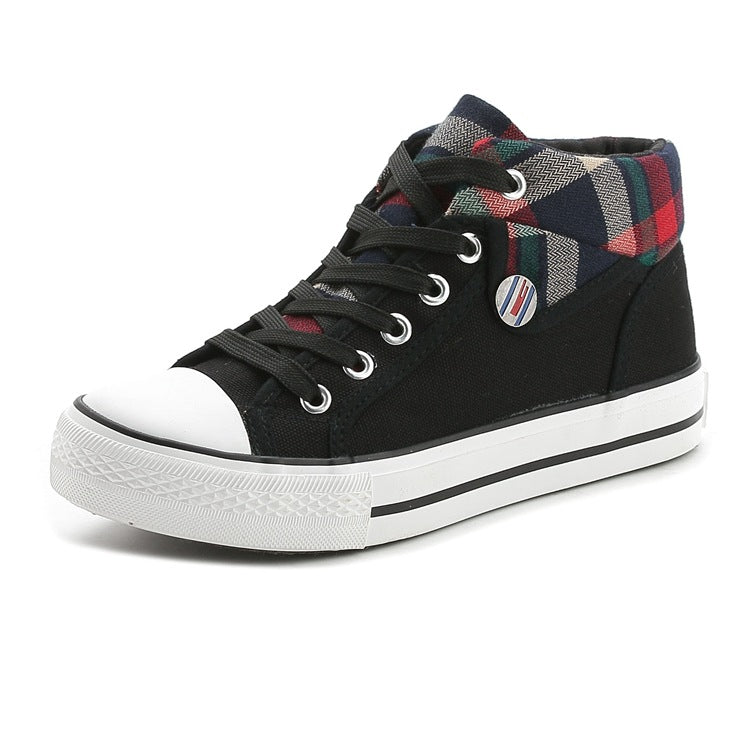 High-top canvas shoes