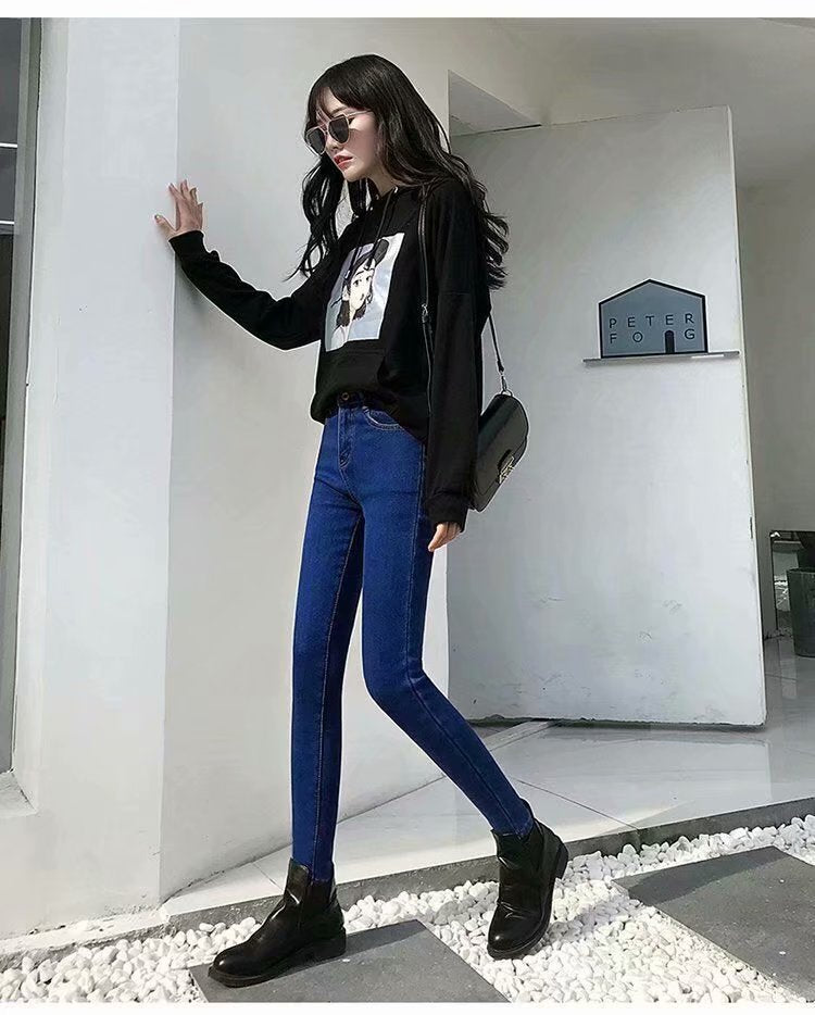 Women's thick jeans