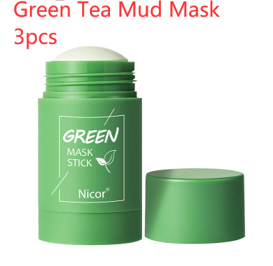 Cleansing Green Tea Mask Clay Stick Oil Control Anti-Acne Whitening Seaweed Mask Skin Care - taylorkinfo