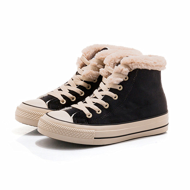 Winter plus velvet shoes women's high-top cotton shoes