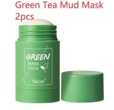 Cleansing Green Tea Mask Clay Stick Oil Control Anti-Acne Whitening Seaweed Mask Skin Care - taylorkinfo