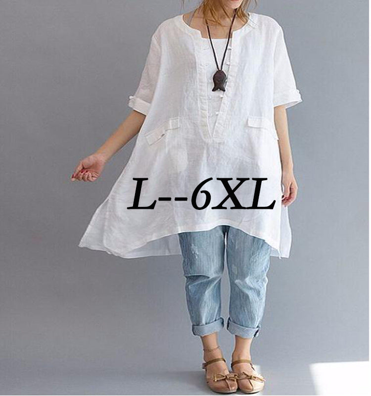 Fifth Sleeve Loose Fit Blouse