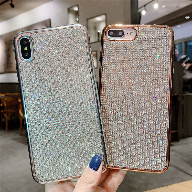 Compatible with Apple , Electroplating Thousand Diamond Tpu Mobile Phone Case