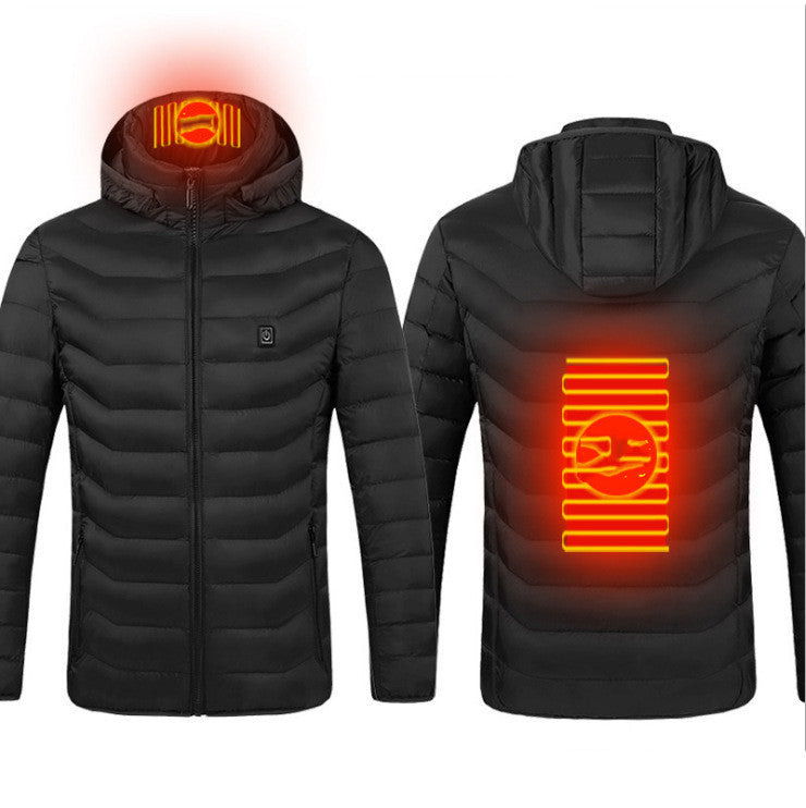 New Heated Jacket Coat USB Electric Jacket Cotton Coat Heater Thermal Clothing Heating Vest Men's Clothes Winter - taylorkinfo