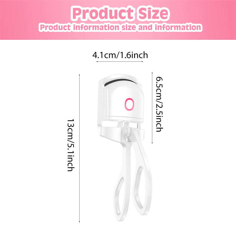 Heated Eyelash Curler Electric Temperature Control Mini Eyelash Curler Electric Portable Charging - taylorkinfo