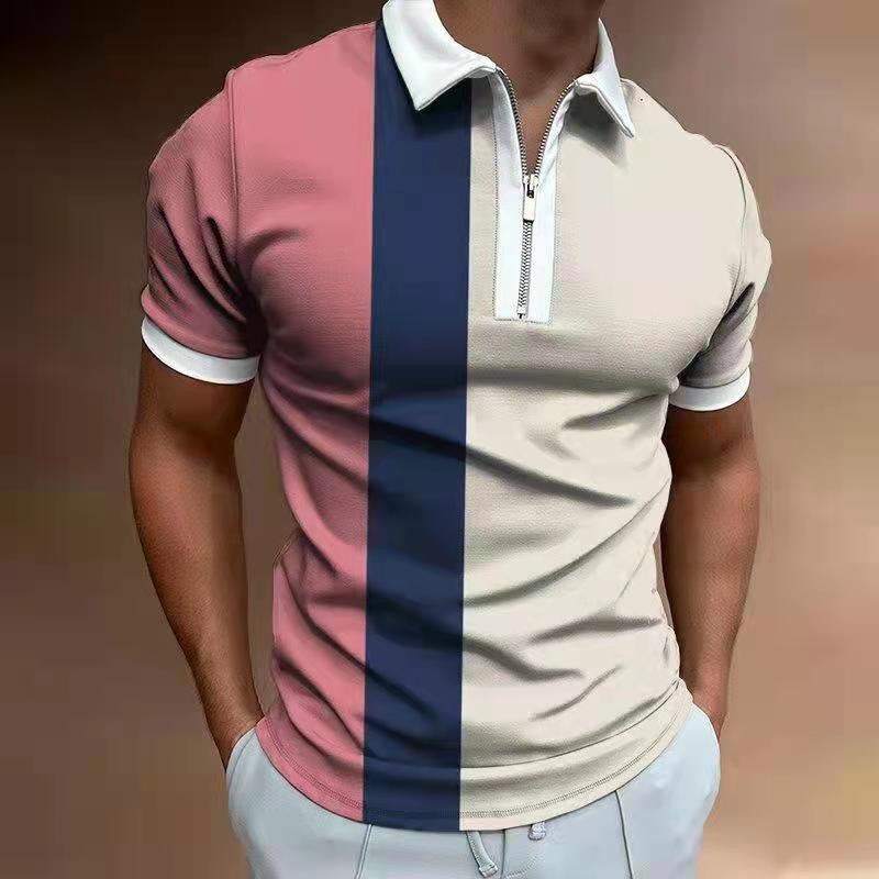 Men's POLO Shirt Printed Short Sleeve T-Shirt Top - taylorkinfo