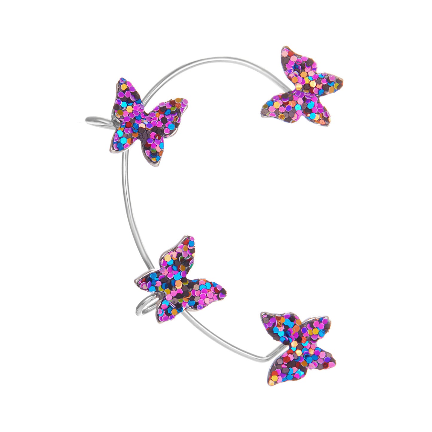 Butterfly Earrings Without Pierced Ear Cuffs