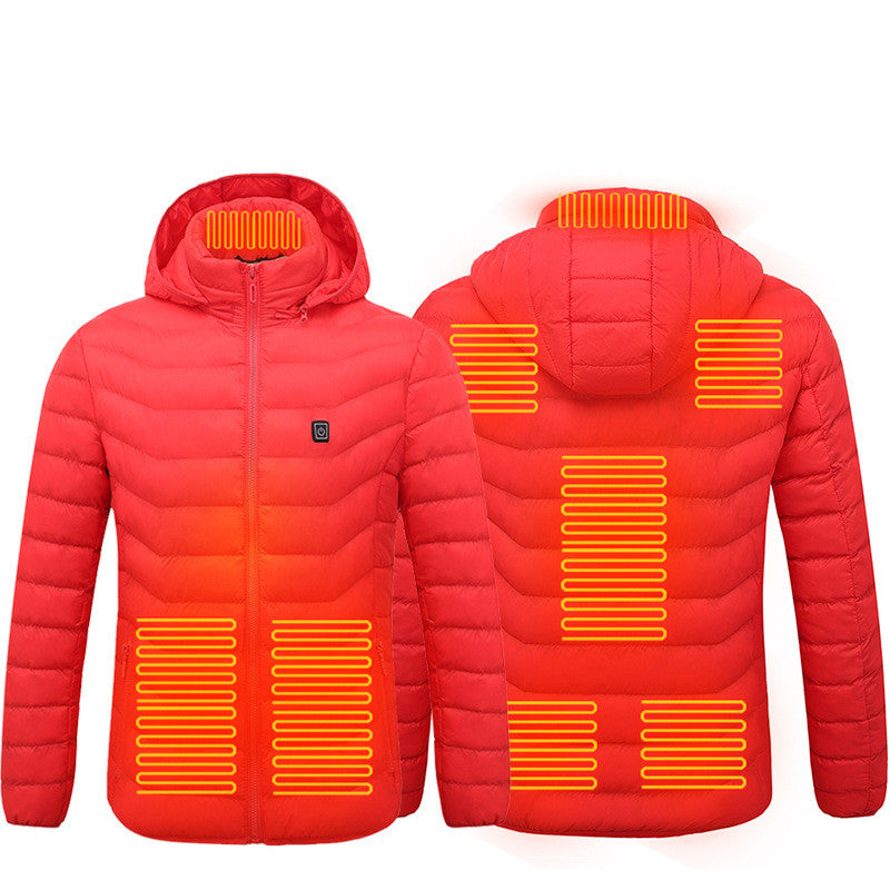 New Heated Jacket Coat USB Electric Jacket Cotton Coat Heater Thermal Clothing Heating Vest Men's Clothes Winter - taylorkinfo