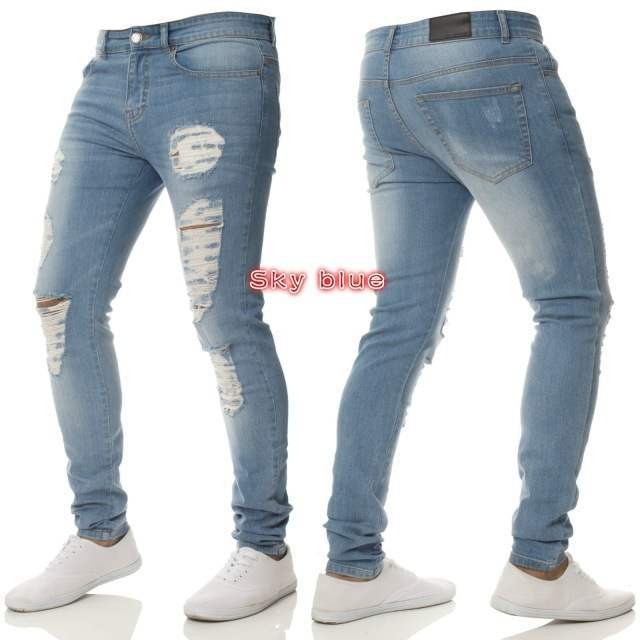 Pants Jeans For Mens Trousers Spring Plussize Blue grey