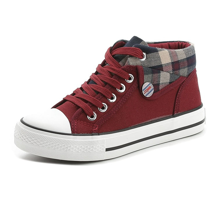 High-top canvas shoes