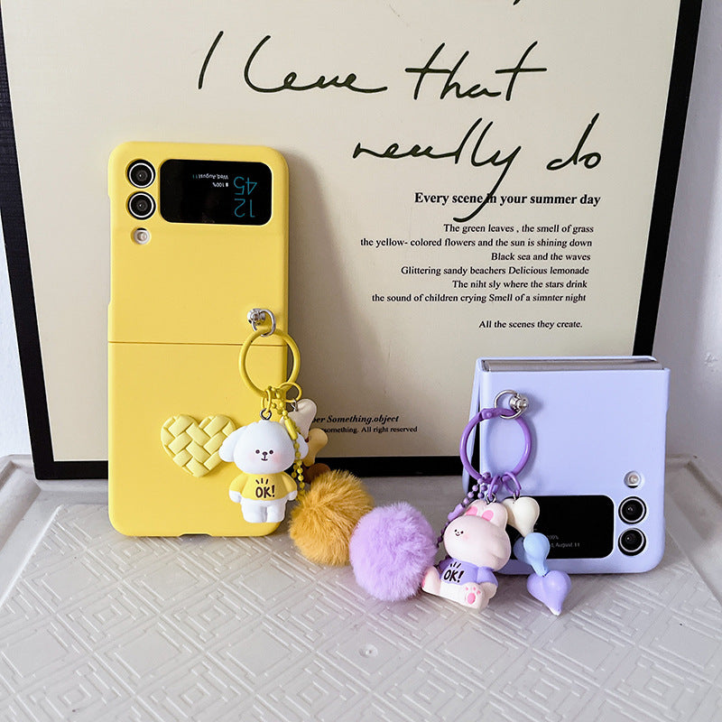 Mobile Phone Shell Doll Hair Ball Diamond Love