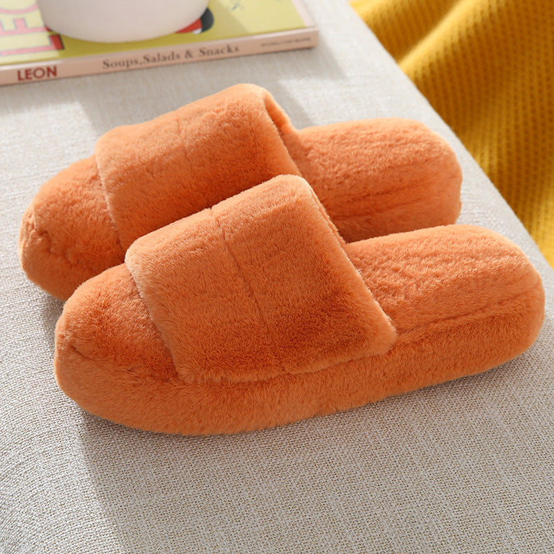 Indoor plush slippers