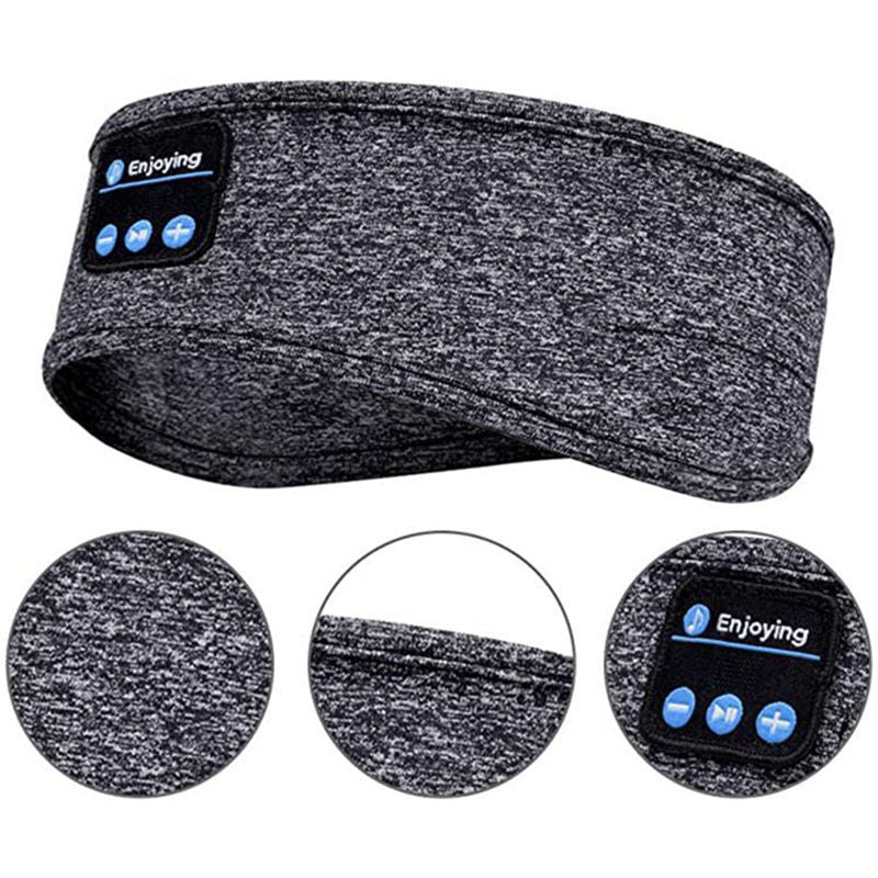 Wireless Bluetooth Sleeping Headphones Headband Thin Soft Elastic Comfortable Music Ear Phones Eye Mask For Side Sleeper Sports - taylorkinfo