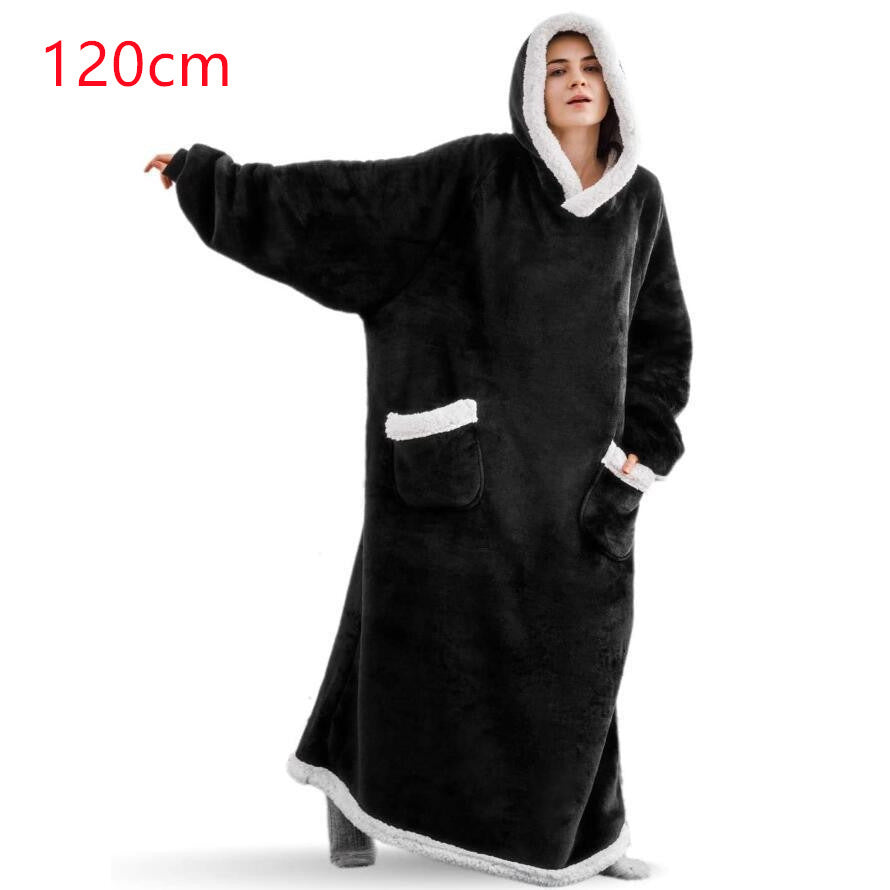 Winter TV Hoodie Blanket Winter Warm Home Clothes Women Men Oversized Pullover With Pockets - taylorkinfo