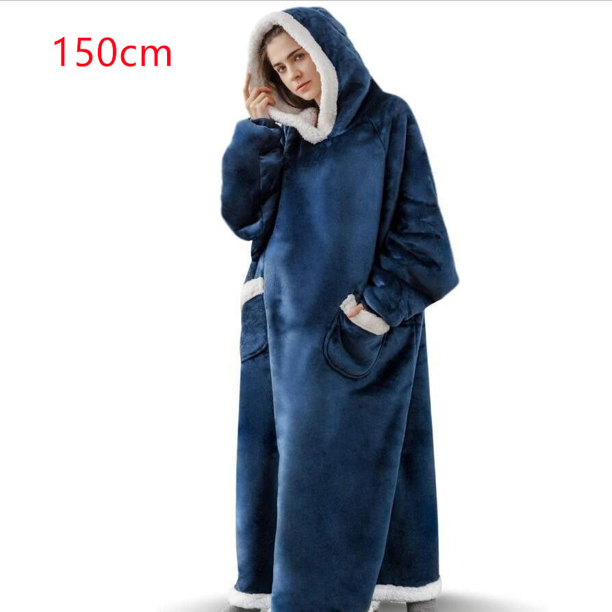 Winter TV Hoodie Blanket Winter Warm Home Clothes Women Men Oversized Pullover With Pockets - taylorkinfo