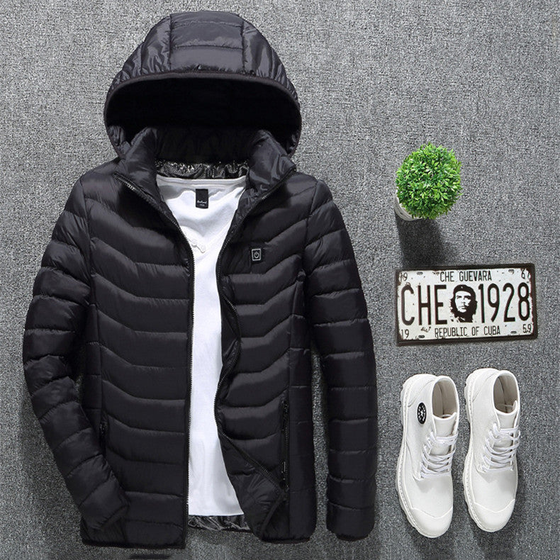 New Heated Jacket Coat USB Electric Jacket Cotton Coat Heater Thermal Clothing Heating Vest Men's Clothes Winter - taylorkinfo