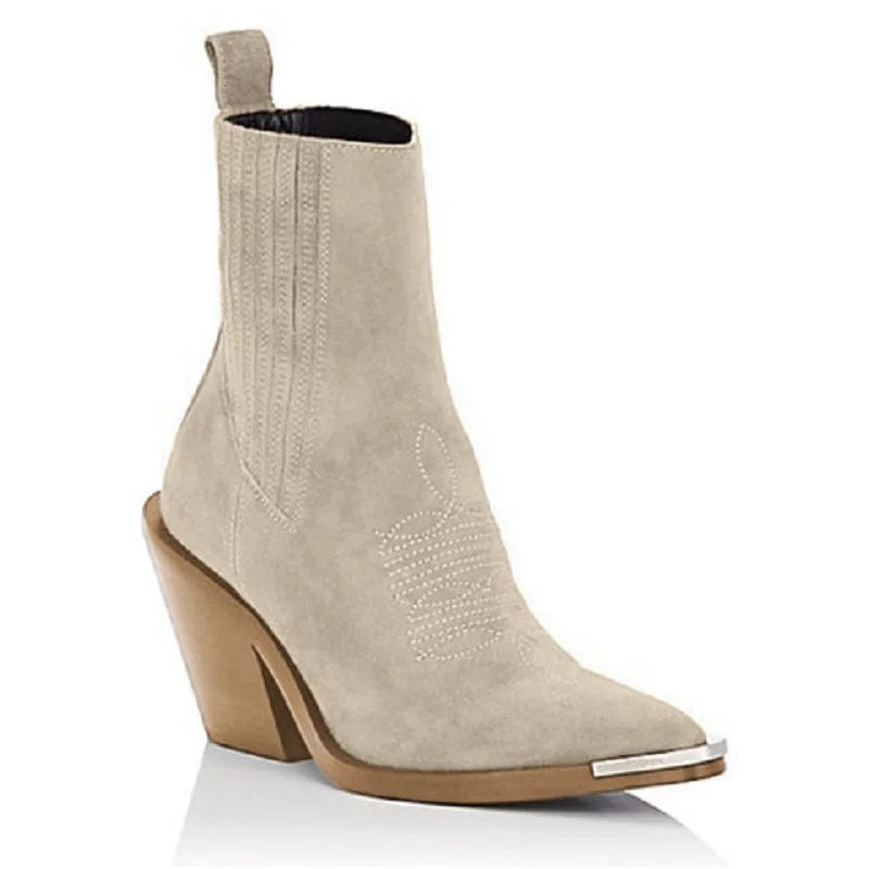 Pointed toe ankle boots