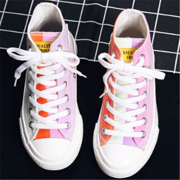 High-top canvas shoes