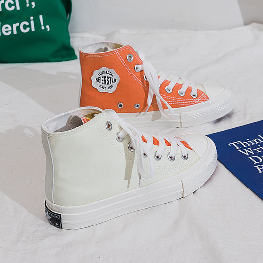 High-top canvas shoes