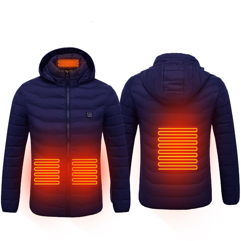 New Heated Jacket Coat USB Electric Jacket Cotton Coat Heater Thermal Clothing Heating Vest Men's Clothes Winter - taylorkinfo