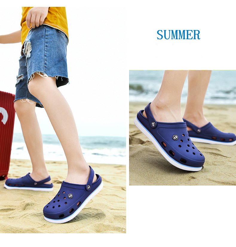 Summer Slippers Men's Hole Shoes Sandals Beach Shoes