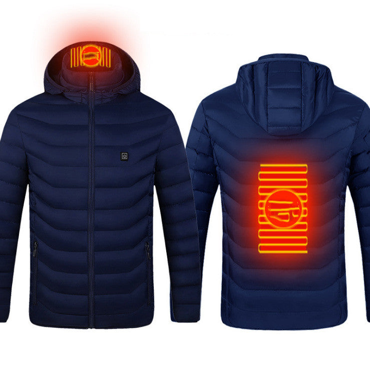 New Heated Jacket Coat USB Electric Jacket Cotton Coat Heater Thermal Clothing Heating Vest Men's Clothes Winter - taylorkinfo