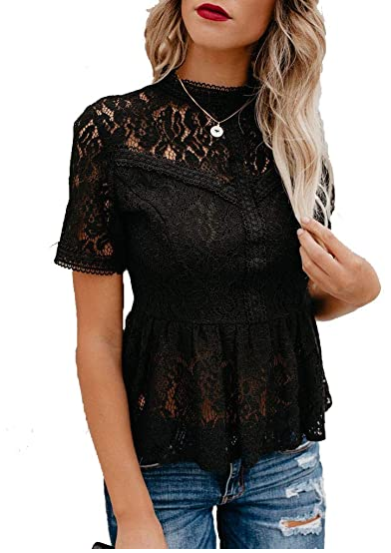 Summer Water-soluble Lace Temperament Crocheted Blouse Women