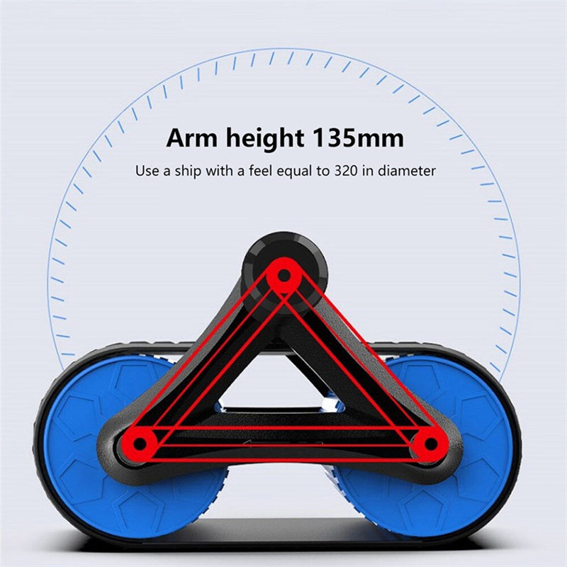 Double Wheel Abdominal Exerciser Women Men Automatic Rebound Ab Wheel Roller Waist Trainer Gym Sports Home Exercise Devices - taylorkinfo