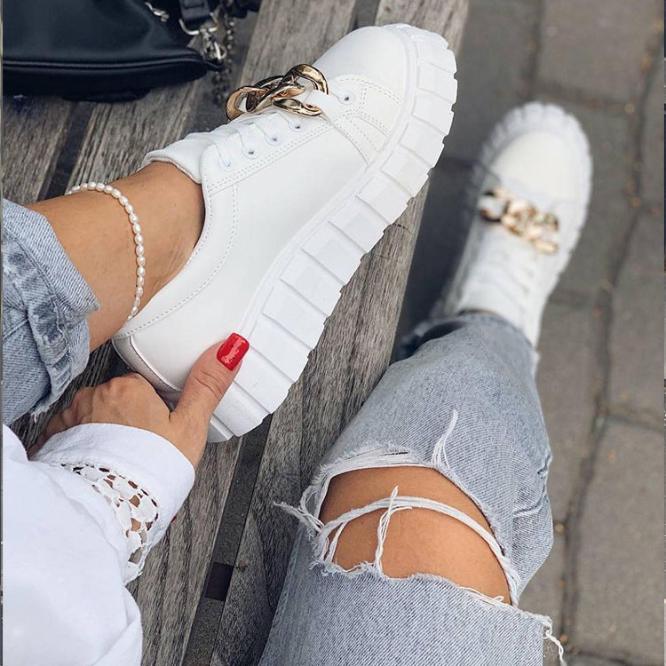 Low-Top Flat Casual Sneakers