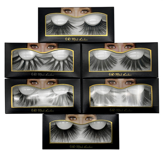 Nethong 25mm mink false eye lashes 6D three-dimensional messy cross-eye lashes Europe and the United States cross-border for eye lashes - taylorkinfo