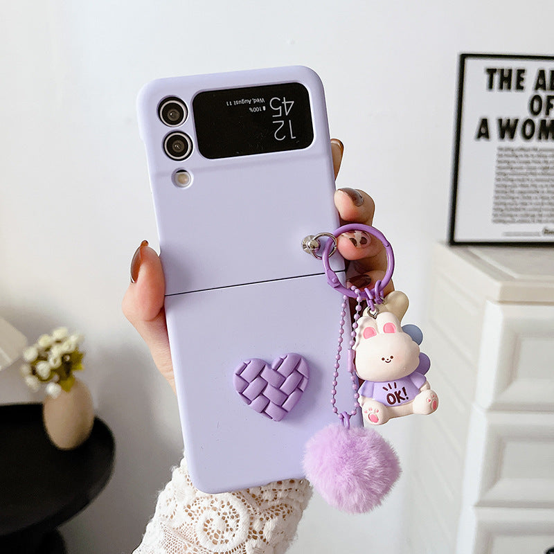 Mobile Phone Shell Doll Hair Ball Diamond Love