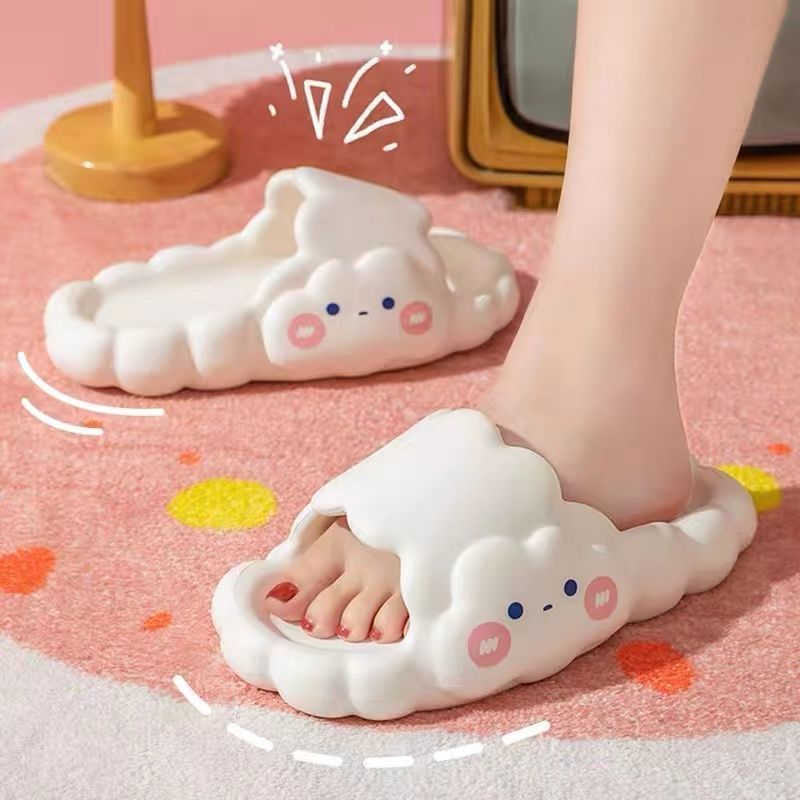 Home Bathroom Bathing Cloud Slippery Slippers - taylorkinfo