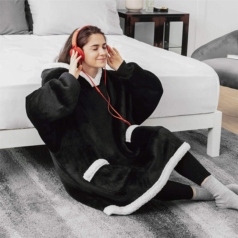 Winter TV Hoodie Blanket Winter Warm Home Clothes Women Men Oversized Pullover With Pockets - taylorkinfo