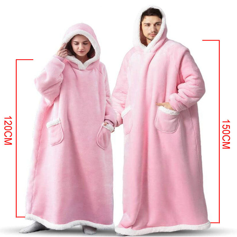 Winter TV Hoodie Blanket Winter Warm Home Clothes Women Men Oversized Pullover With Pockets - taylorkinfo