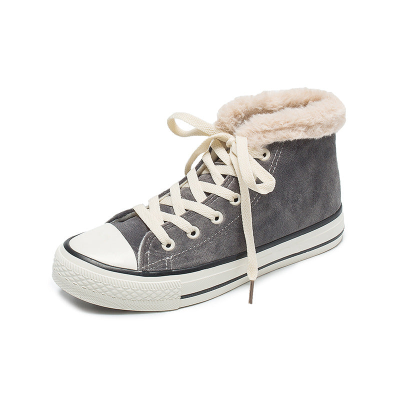 Winter plus velvet shoes women's high-top cotton shoes