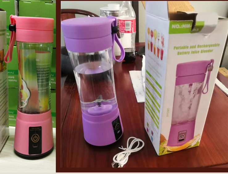 Portable Blender With USB Rechargeable Mini Kitchen Fruit Juice Mixer Home Simple Portable Electric Mini Juicer - taylorkinfo