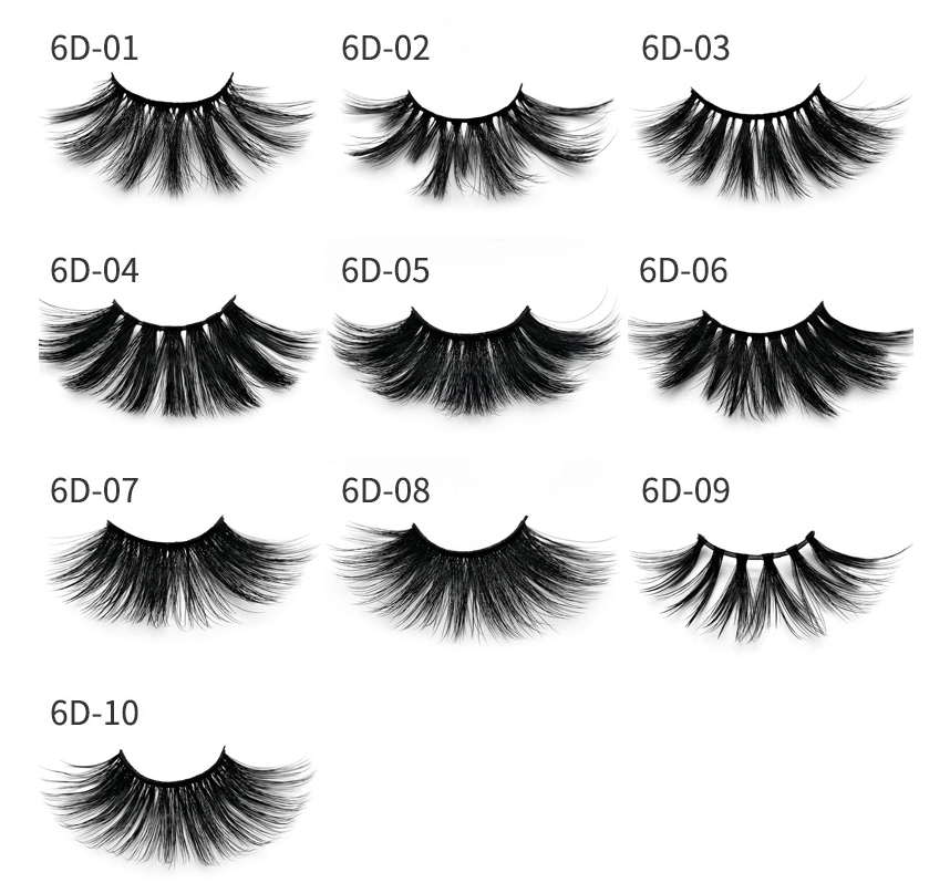 Nethong 25mm mink false eye lashes 6D three-dimensional messy cross-eye lashes Europe and the United States cross-border for eye lashes - taylorkinfo