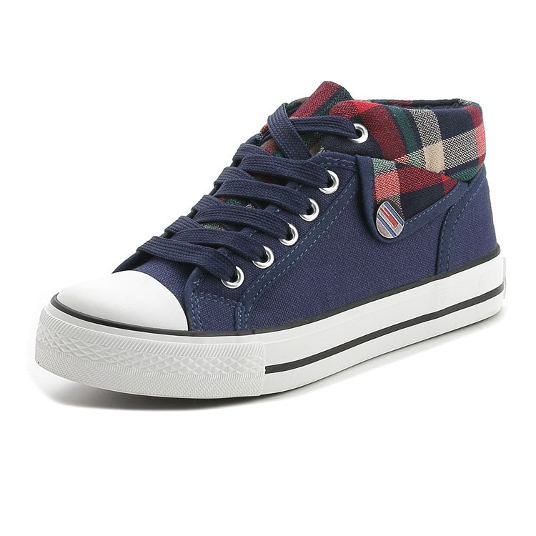 High-top canvas shoes