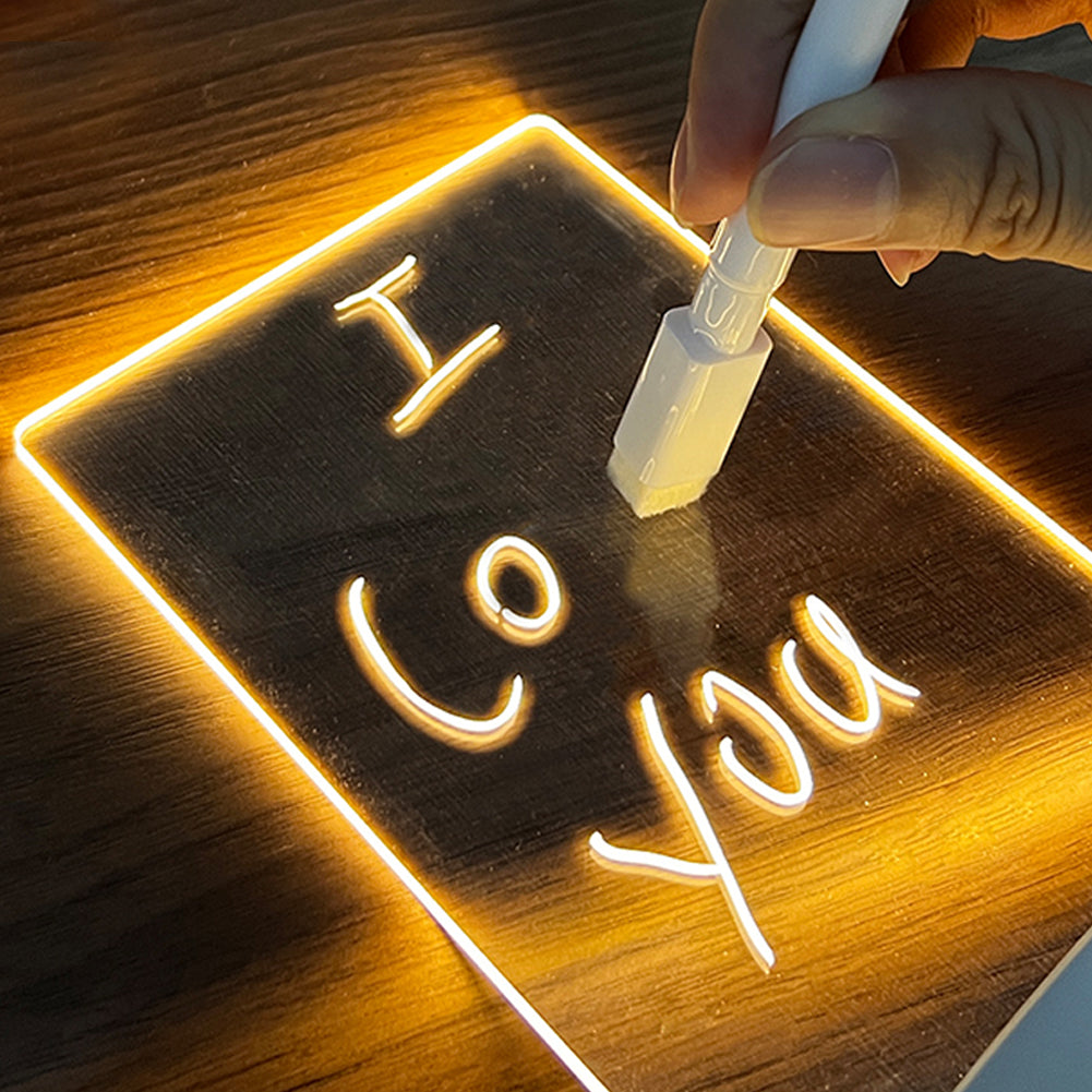 Creative Note Board Creative Led Night Light USB Message Board Holiday Light With Pen Gift For Children Girlfriend Decoration Night Lamp - taylorkinfo