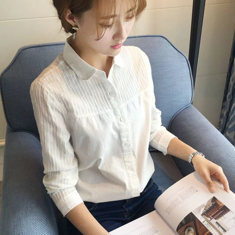 Summer Korean Style Company Business Wear Blouse